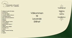 Desktop Screenshot of levandestillhet.se